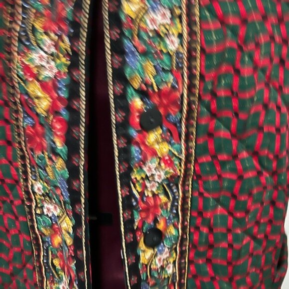 Vera Bradley Vintage Quilted Jacket 1995 Holiday collection. - Picture 2 of 4